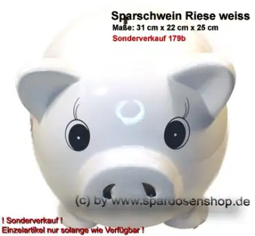 Sparschwein mit Beschriftung Riesen Spardose Nr. 2 Keramik 179b B